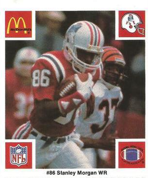 1986 McDonald's New England Patriots #NNO Stanley Morgan Front