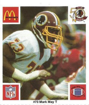 1986 McDonald's Washington Redskins #NNO Mark May Front