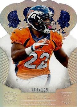 2013 Panini Crown Royale - Silver Holo (Die Cut Crown) #114 C.J. Anderson Front
