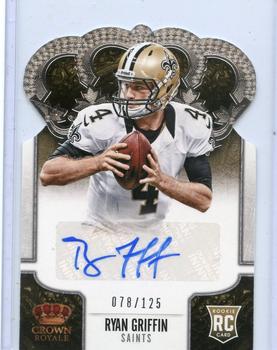 2013 Panini Crown Royale - Rookie Signatures Silver #186 Ryan Griffin TE Front