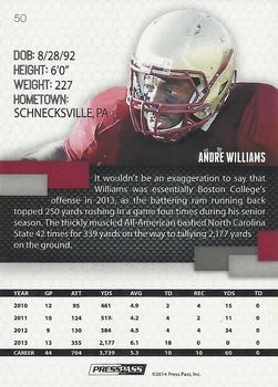 2014 Press Pass - Blue #50 Andre Williams Back