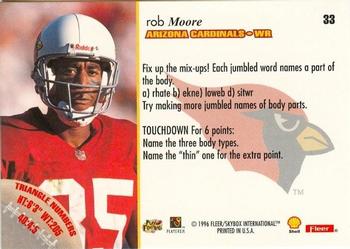 1996 Fleer Shell FACT #33 Rob Moore Back
