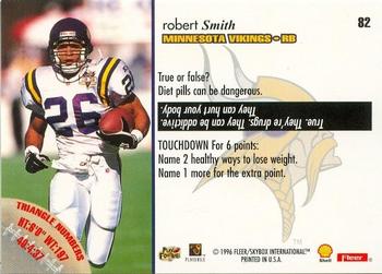 1996 Fleer Shell FACT #82 Robert Smith Back