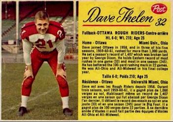 1963 Post Cereal CFL #32 Dave Thelen Front