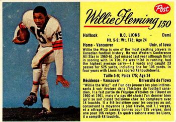 1963 Post Cereal CFL #150 Willie Fleming Front
