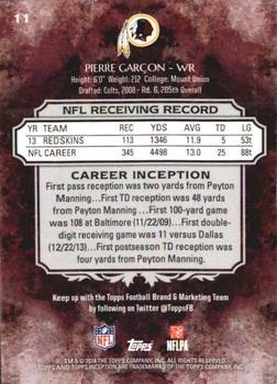 2014 Topps Inception #11 Pierre Garcon Back