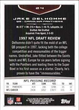 2009 Bowman Draft Picks #24 Jake Delhomme Back
