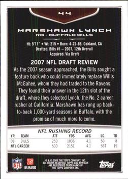 2009 Bowman Draft Picks #44 Marshawn Lynch Back