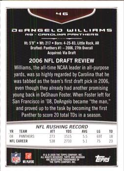 2009 Bowman Draft Picks #46 DeAngelo Williams Back