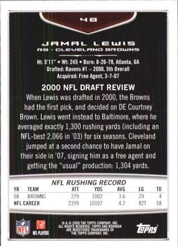 2009 Bowman Draft Picks #48 Jamal Lewis Back
