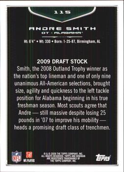 2009 Bowman Draft Picks #115 Andre Smith Back