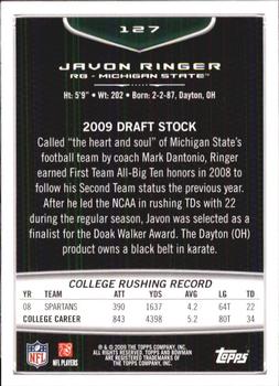 2009 Bowman Draft Picks #127 Javon Ringer Back
