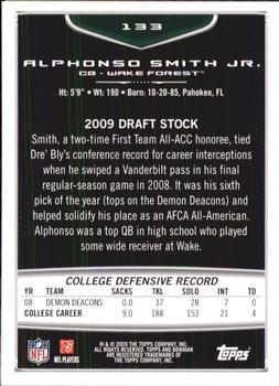 2009 Bowman Draft Picks #133 Alphonso Smith Back