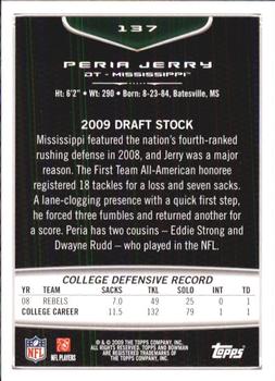 2009 Bowman Draft Picks #137 Peria Jerry Back