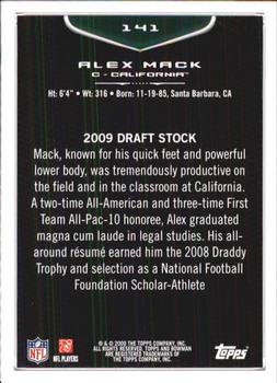 2009 Bowman Draft Picks #141 Alex Mack Back