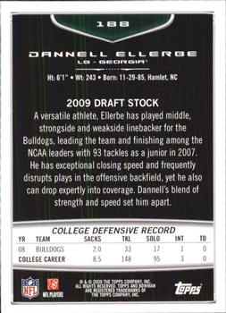 2009 Bowman Draft Picks #188 Dannell Ellerbe Back