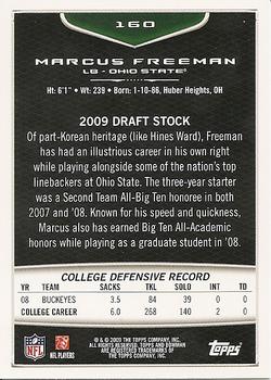 2009 Bowman Draft Picks #160 Marcus Freeman Back