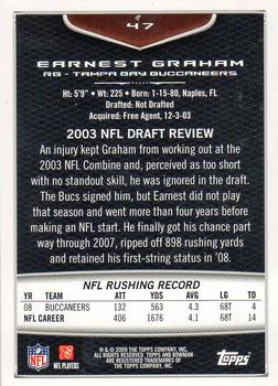 2009 Bowman Draft Picks #47 Earnest Graham Back