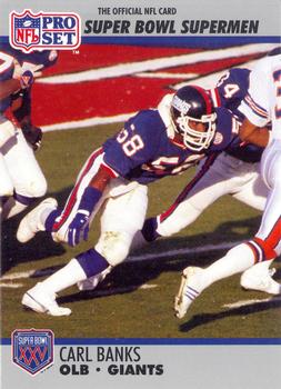 1990-91 Pro Set Super Bowl XXV Silver Anniversary Commemorative #94 Carl Banks Front
