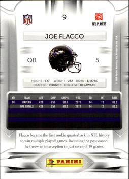 2009 Playoff Prestige #9 Joe Flacco Back