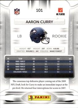 2009 Playoff Prestige #101a Aaron Curry Back
