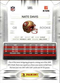 2009 Playoff Prestige #181a Nate Davis Back