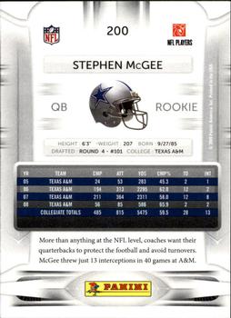 2009 Playoff Prestige #200 Stephen McGee Back