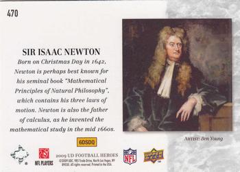 2009 Upper Deck Heroes #470 Sir Isaac Newton Back
