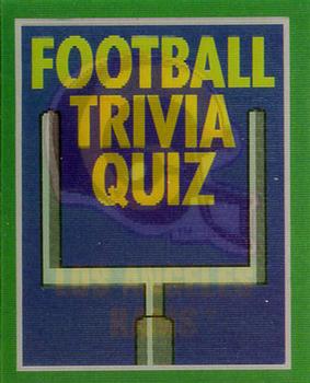 1989 Score - Magic Motion: Football Trivia Quiz #9 Football Trivia Quiz Front