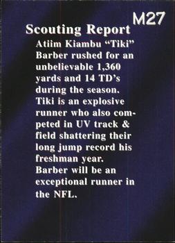 1997 Genuine Article #M27 Tiki Barber Back