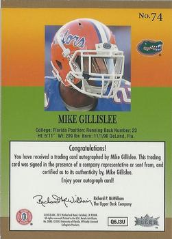 2013 Fleer Retro - Ultra Autographs #74 Mike Gillislee Back