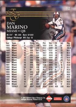 2000 Collector's Edge EG #112 Dan Marino Back