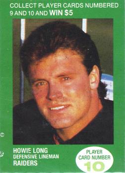 1990 British Petroleum Contest Rules Back #10B Howie Long Front