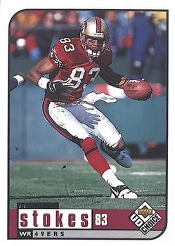 1998 UD Choice San Francisco 49ers #SF6 J.J. Stokes Front