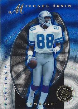 1997 Pinnacle Totally Certified - Platinum Blue #42 Michael Irvin Front