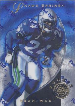 1997 Pinnacle Totally Certified - Platinum Blue #130 Shawn Springs Front