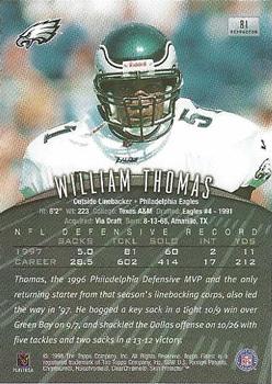 1998 Finest - Refractors #81 William Thomas Back