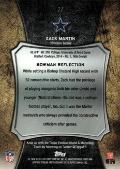 2014 Bowman Sterling #27 Zack Martin Back
