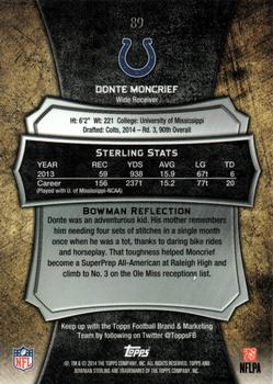 2014 Bowman Sterling #89 Donte Moncrief Back