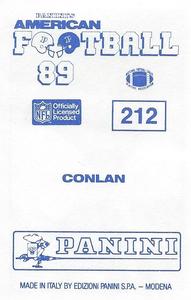 1989 Panini Stickers (UK) #212 Shane Conlan Back
