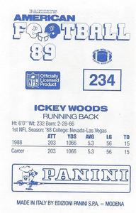 1989 Panini Stickers (UK) #234 Ickey Woods Back