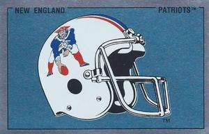 1989 Panini Stickers (UK) #349 New England Patriots Helmet Front