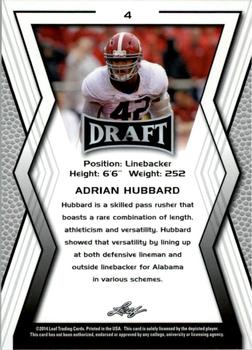 2014 Leaf Draft #4 Adrian Hubbard Back