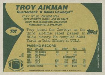 2001 Topps Archives #55 Troy Aikman Back
