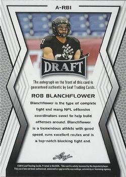 2014 Leaf Draft - Autographs #A-RB1 Rob Blanchflower Back