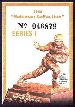 1991 Heisman Collection I #NNO Title card Front