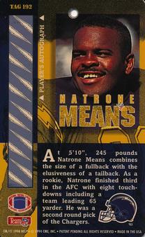 1994 Pro Tags #TAG 192 Natrone Means Back