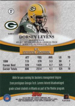 1999 Topps Gold Label - Class 2 #37 Dorsey Levens Back