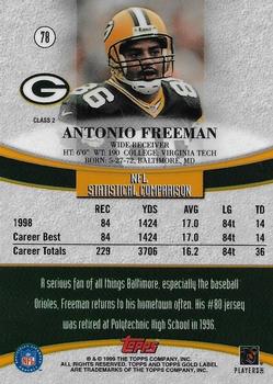 1999 Topps Gold Label - Class 2 #78 Antonio Freeman Back
