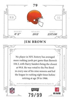 2008 Playoff National Treasures #79 Jim Brown Back